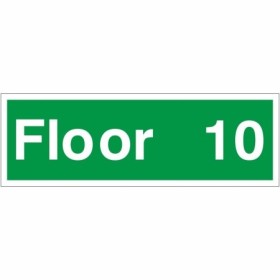 Floor 10 Floor Level Identification Sign