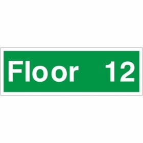 Floor 12 Floor Level Identification Sign