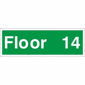 Floor 14 Floor Level Identification Sign