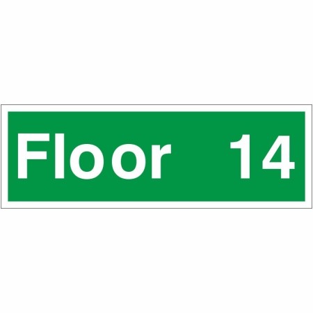 Floor 14 Floor Level Identification Sign