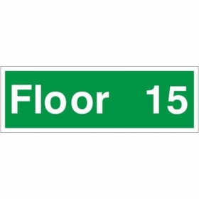 Floor 15 Floor Level Identification Sign