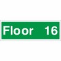 Floor 16 Floor Level Identification Sign
