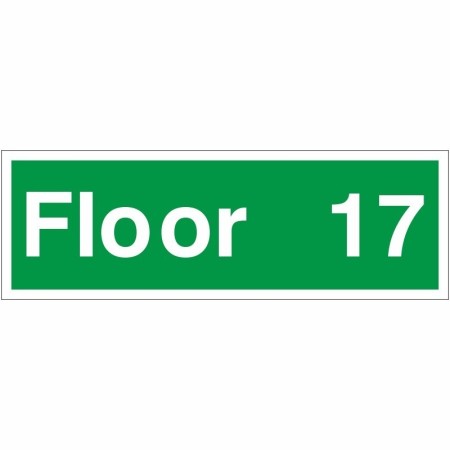 Floor 17 Floor Level Identification Sign