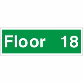 Floor 18 Floor Level Identification Sign