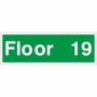 Floor 19 Floor Level Identification Sign
