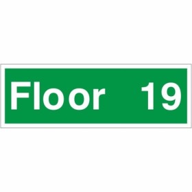 Floor 19 Floor Level Identification Sign