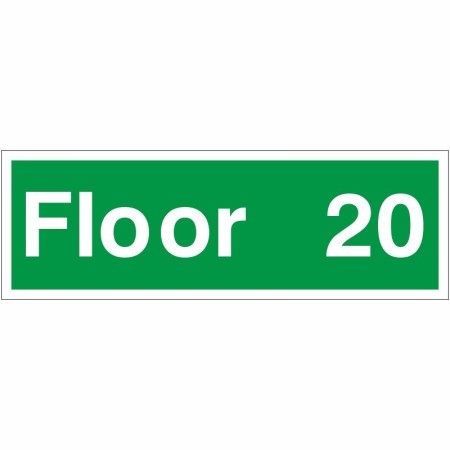 Floor 20 Floor Level Identification Sign