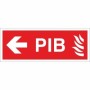 Premises Information Box PIB Arrow Left Sign