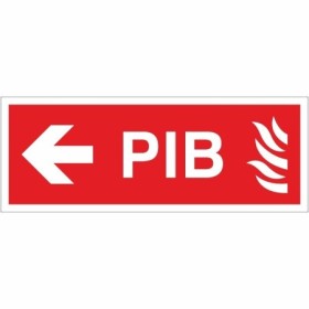 Premises Information Box PIB Arrow Left Sign
