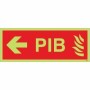 Glow in the dark PIB arrow left wayfinding sign