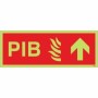 Glow in the Dark Premises Information Box PIB arrow up fire information sign