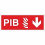 Premises Information Box PIB Arrow Down Sign