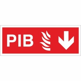 Premises Information Box PIB Arrow Down Sign