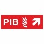Premises Information Box PIB Arrow Up Right Sign