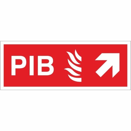 Premises Information Box PIB Arrow Up Right Sign