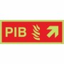  Glow in the dark PIB arrow up right fire direction sign