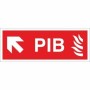 Premises Information Box PIB Arrow Up Left Sign