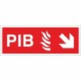 Premises Information Box PIB Arrow Down Right Sign