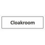 Cloakroom informational door sign
