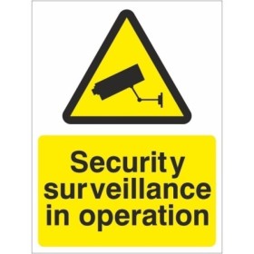 Security Surveillance In Operation Sign with CCTV Camera Symbol