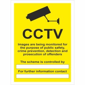 CCTV Images Are Being Monitored Sign with CCTV Camera Symbol