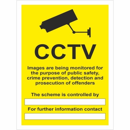 CCTV Images Are Being Monitored Sign with CCTV Camera Symbol