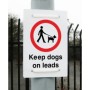 Keep Dogs On Leads Sign for parks and shared outdoor spaces