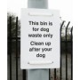 This Bin Is For Dog Waste Only Clean Up After Your Dog Sign