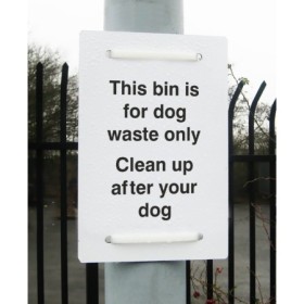 This Bin Is For Dog Waste Only Clean Up After Your Dog Sign