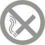 Glass Safety No Smoking Sign with recognisable smoking prohibition symbol