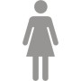 Glass Safety Female Sign with recognisable female figure symbol