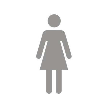 Glass Safety Female Sign with recognisable female figure symbol