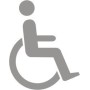 Glass Safety Disabled Sign with wheelchair accessibility symbol