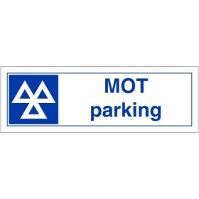 MOT Parking sign featuring MOT symbol and parking designation