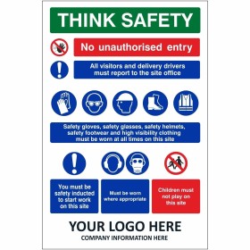 Think Safety Multi Message Safety Board Sign