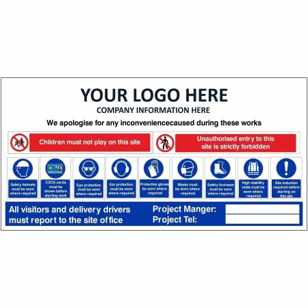 Children Must Not Play On This Site Multi Message Safety Board Sign