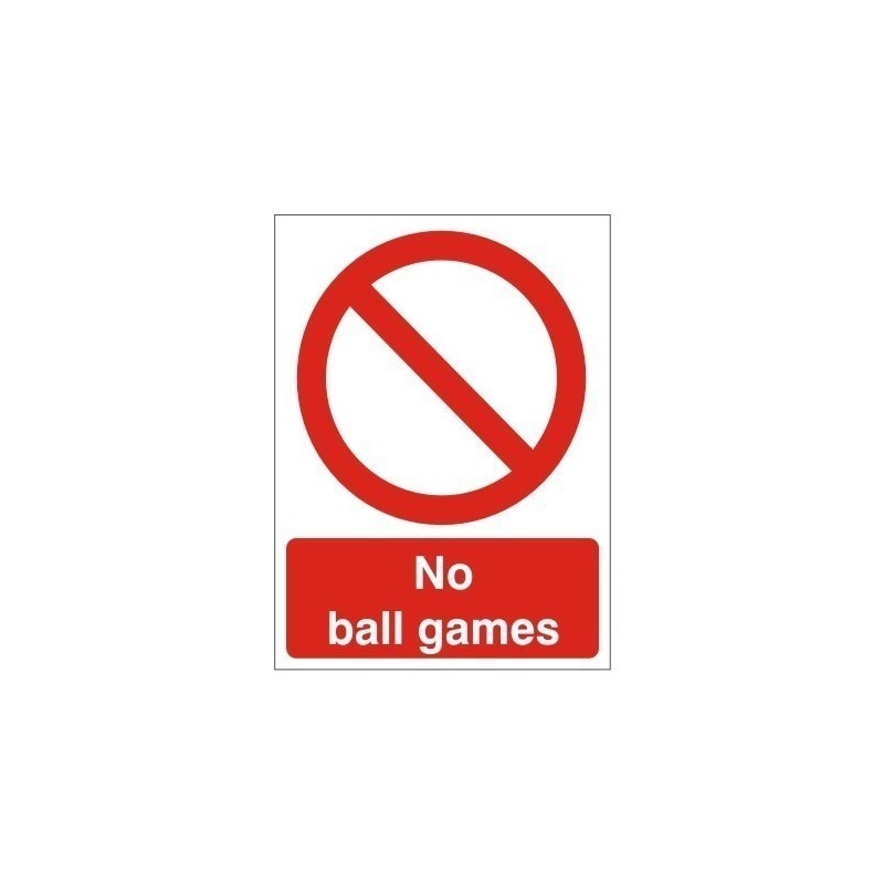 No Ball Games Sign