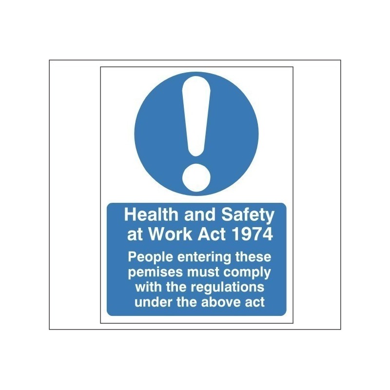 Health And Safety At Work Act 1974 Sign