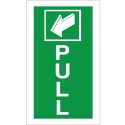 Pull Instruction Sign - 100mm x 200mm | Rainbow Safety