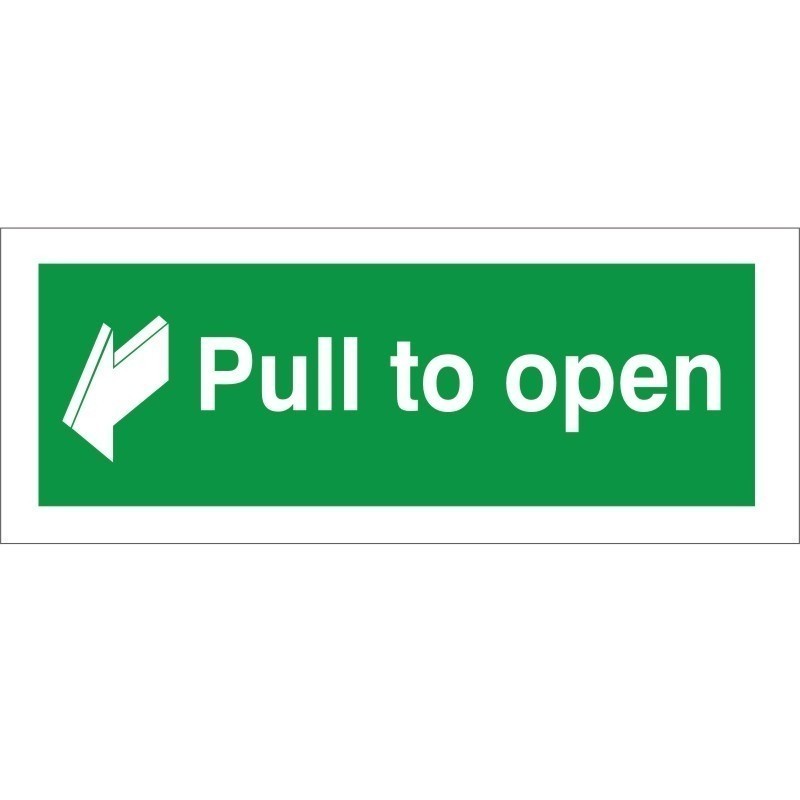 Pull To Open Arrow Backward Sign