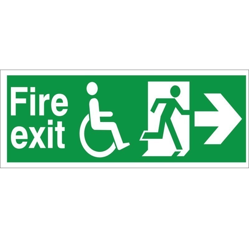 Refuge Fire Exit Arrow Right Sign