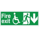 Refuge Fire Exit Down Sign