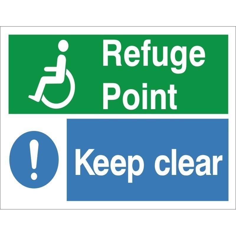 Refuge Point Keep Clear Sign