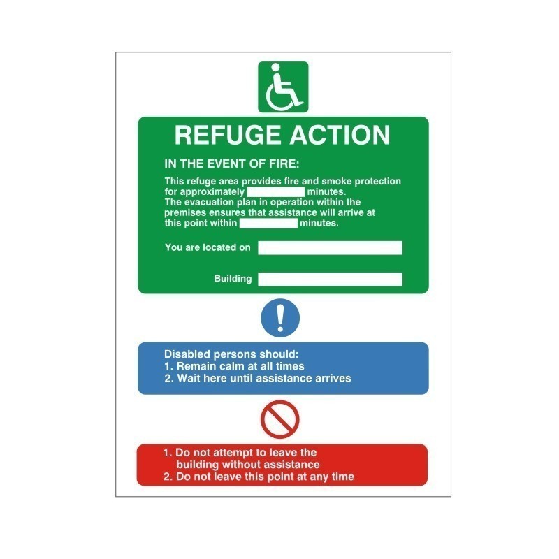 Refuge Action Sign