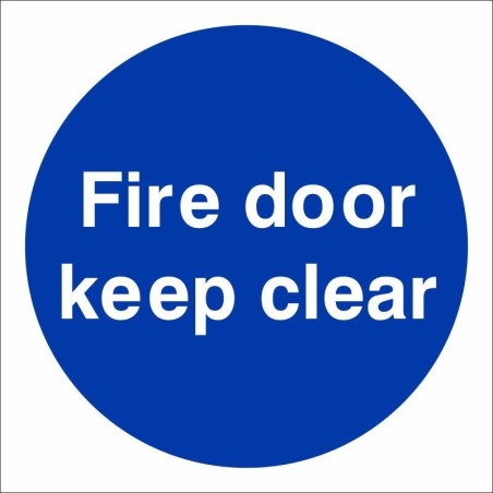 Fire Door Keep Clear Sign