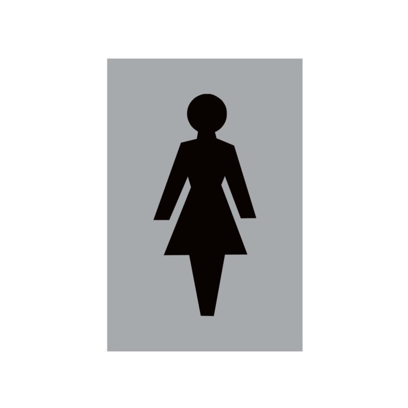 Aluminium Female Toilet Sign