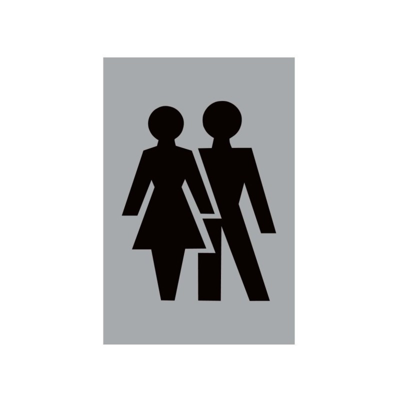 Aluminium Unisex Toilet Sign