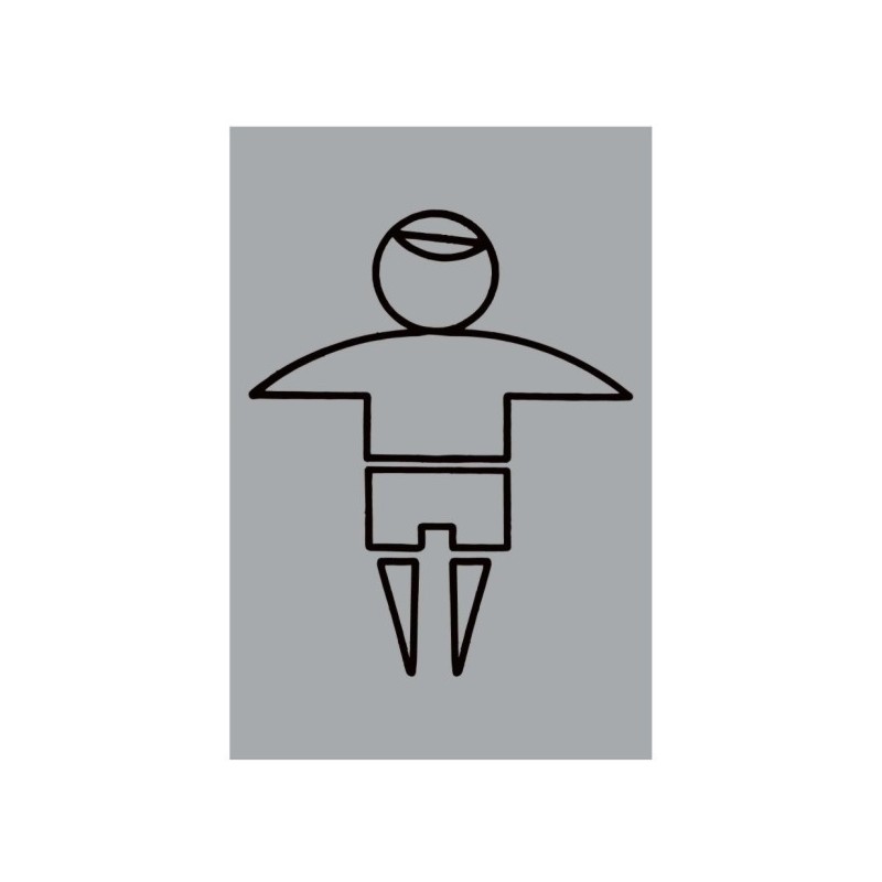 Aluminium Boys Toilet Sign