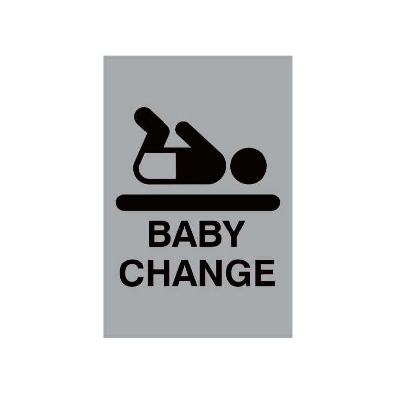 Aluminium Baby Change Sign