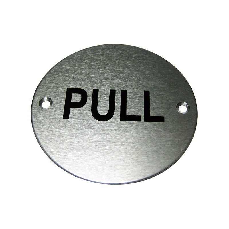 Pull Aluminium Sign